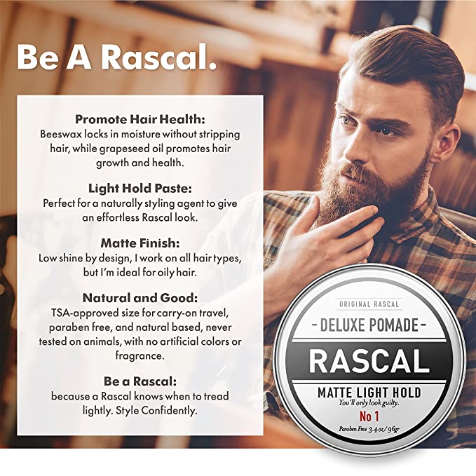 #1 Matte Look, Light Hold Paste by Rascal Men's Grooming